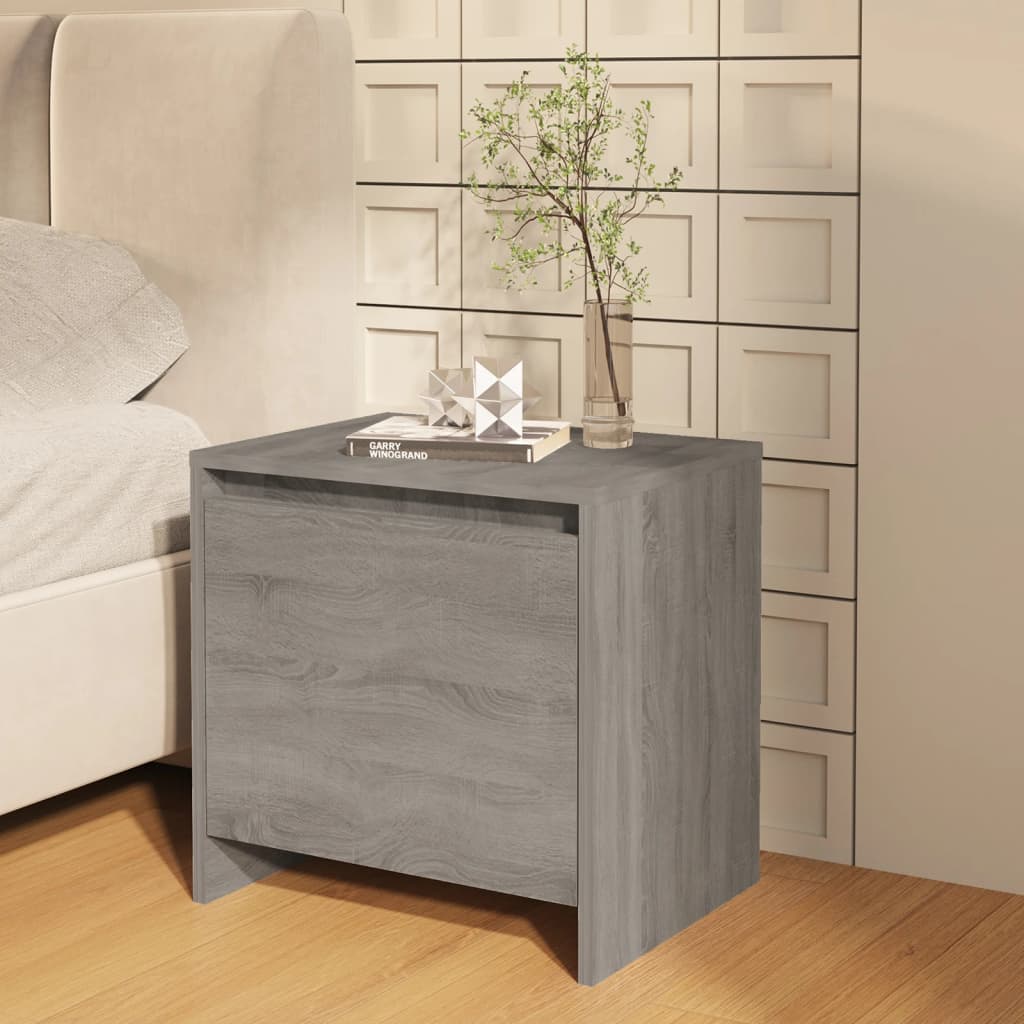 Bedside Table - FRESNO Nightstand Grey Sonoma 45cm