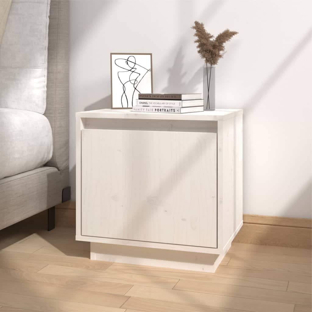 Bedside Table - DRYDEN Bea Nightstand White 40cm