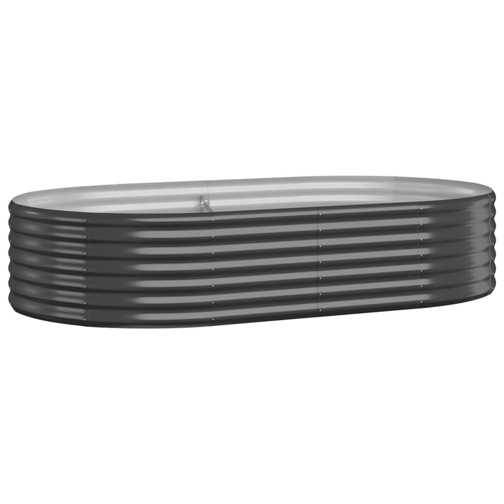 Garden Planter Powder-coated Steel 175x100x36 cm Anthracite