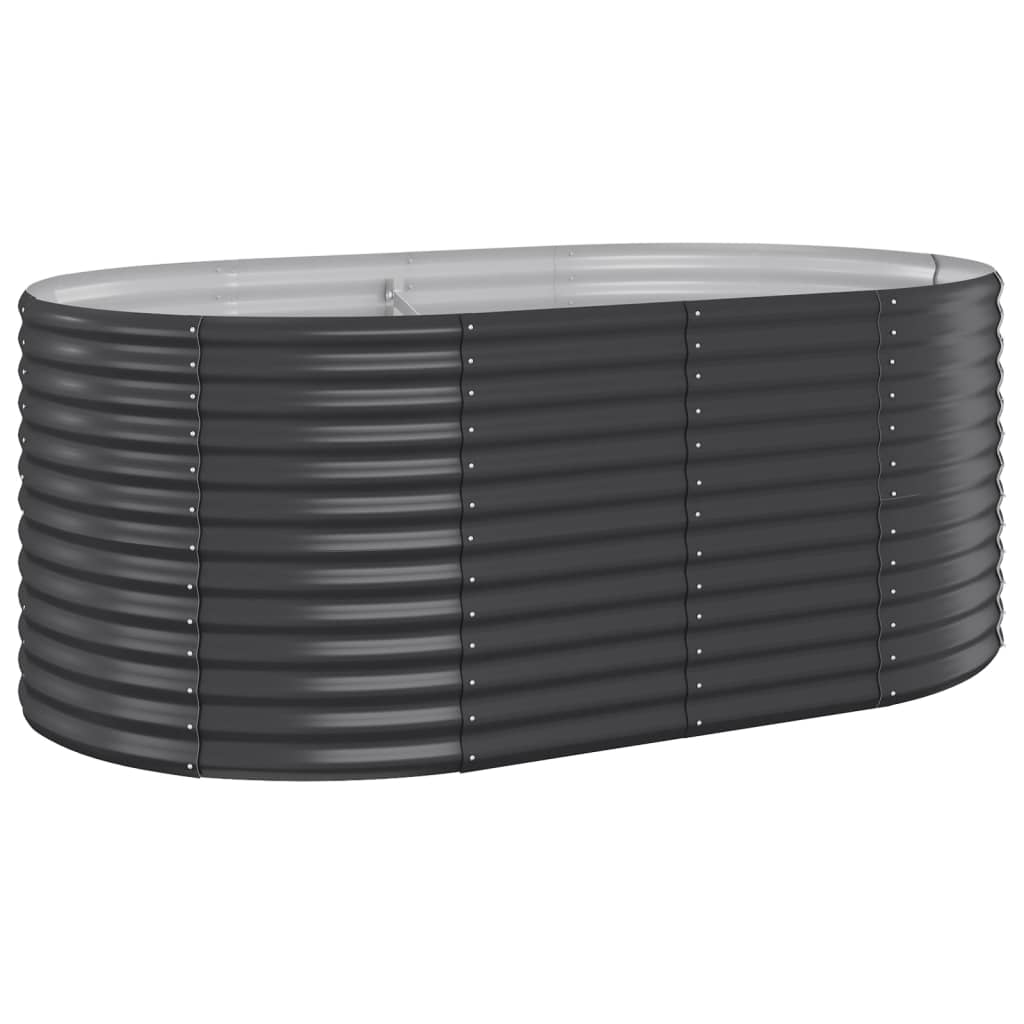 Garden Planter Powder-coated Steel 175x100x68 cm Anthracite