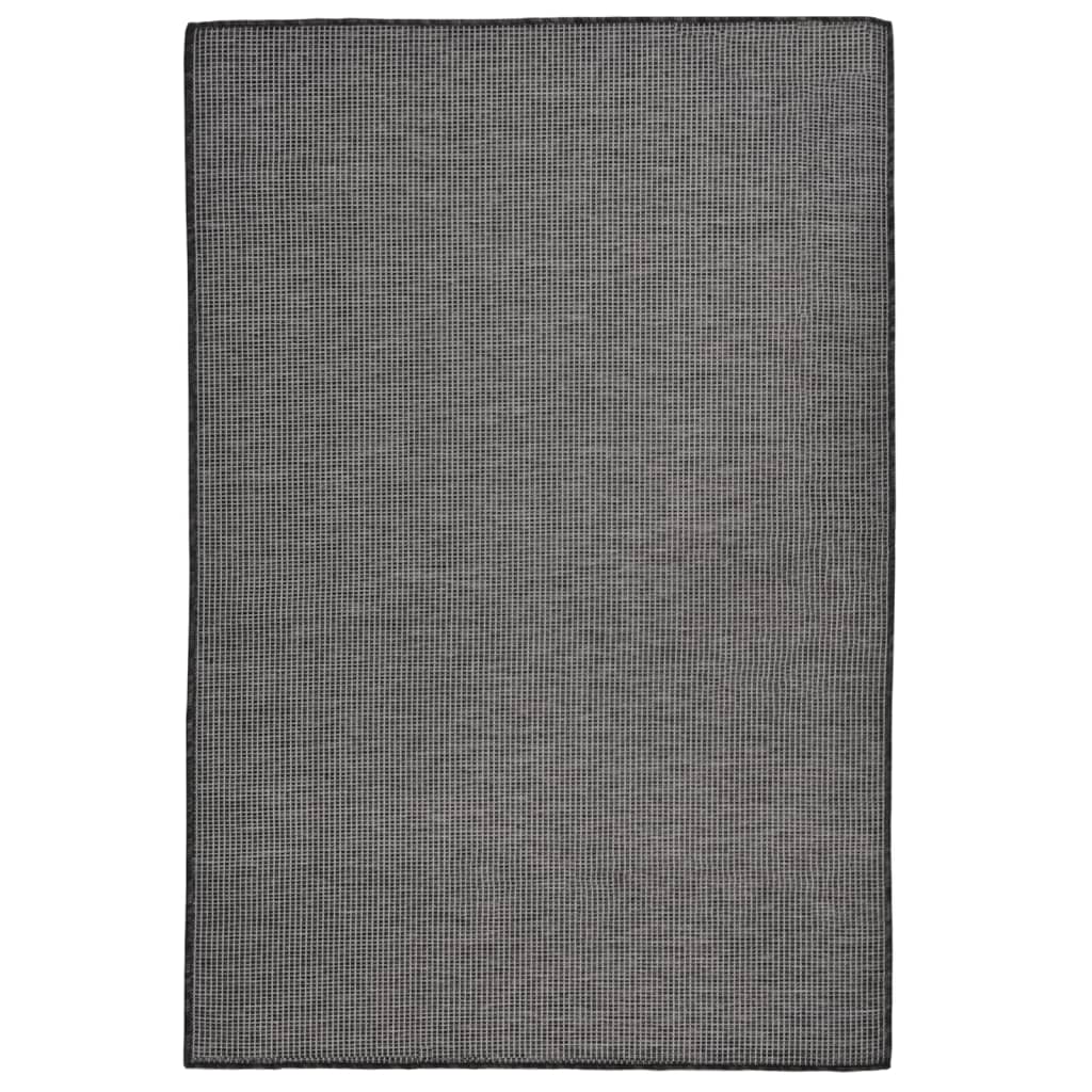 Outdoor Flatweave Rug 120x170cm Grey