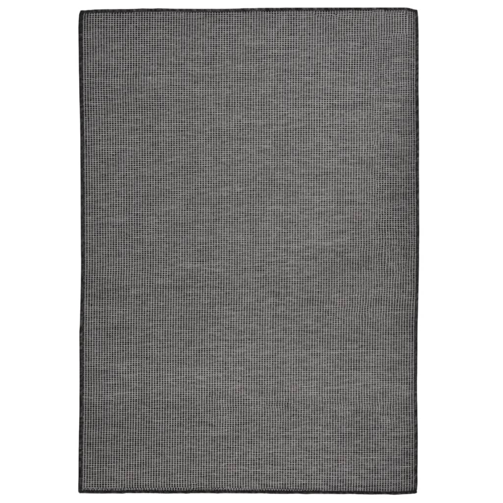 Outdoor Flatweave Rug 160x230cm Grey