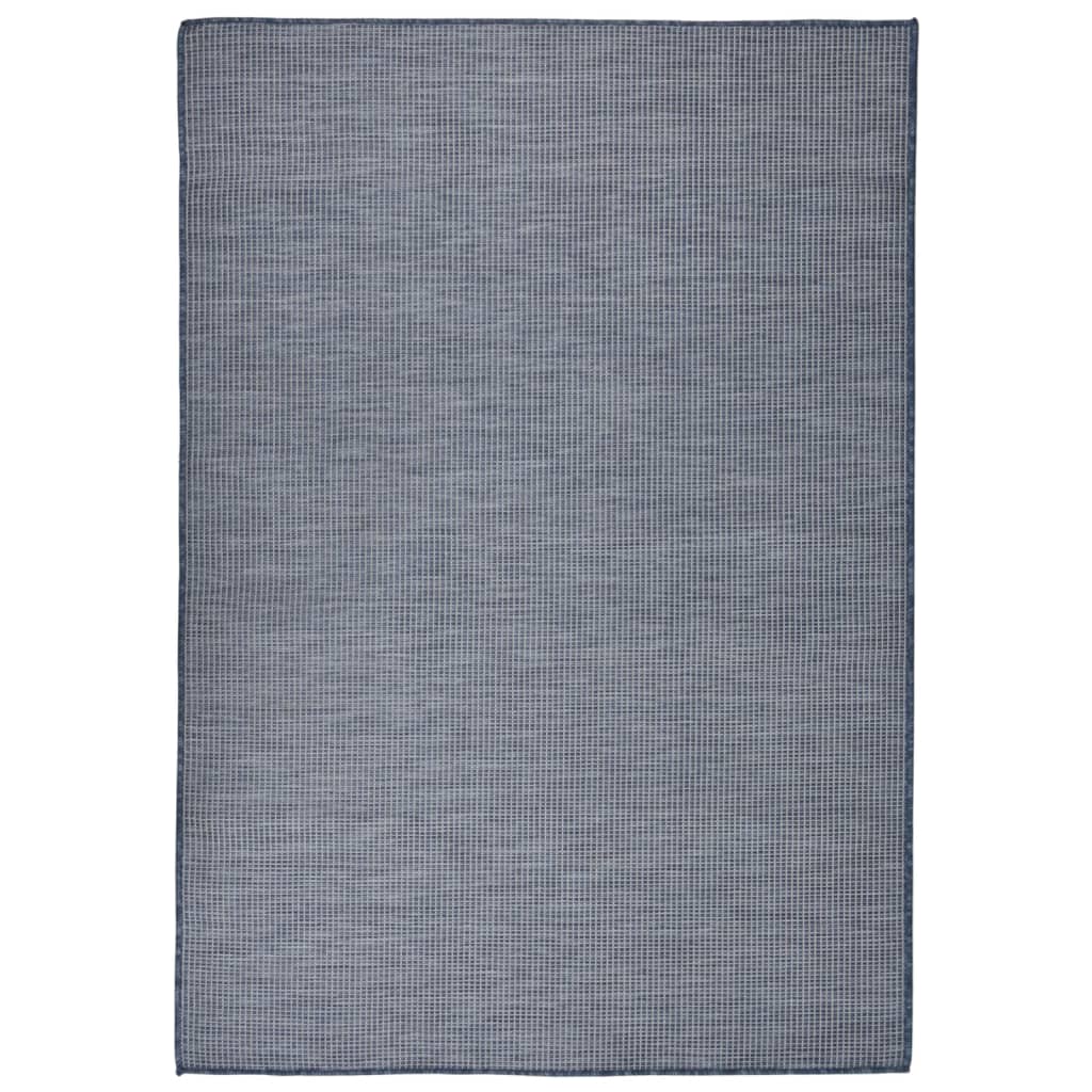 Outdoor Flatweave Rug 160x230 cm Blue