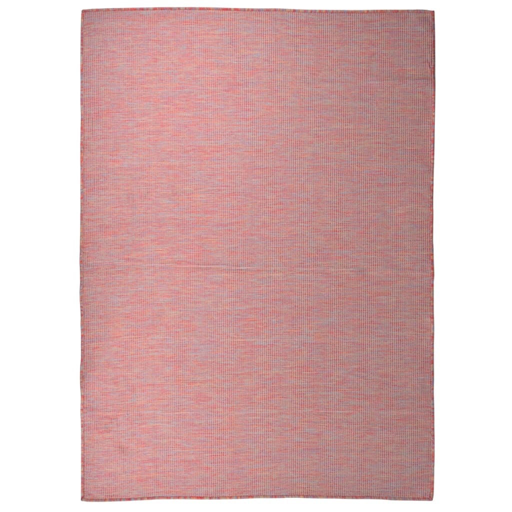Outdoor Flatweave Rug 200x280cm Red