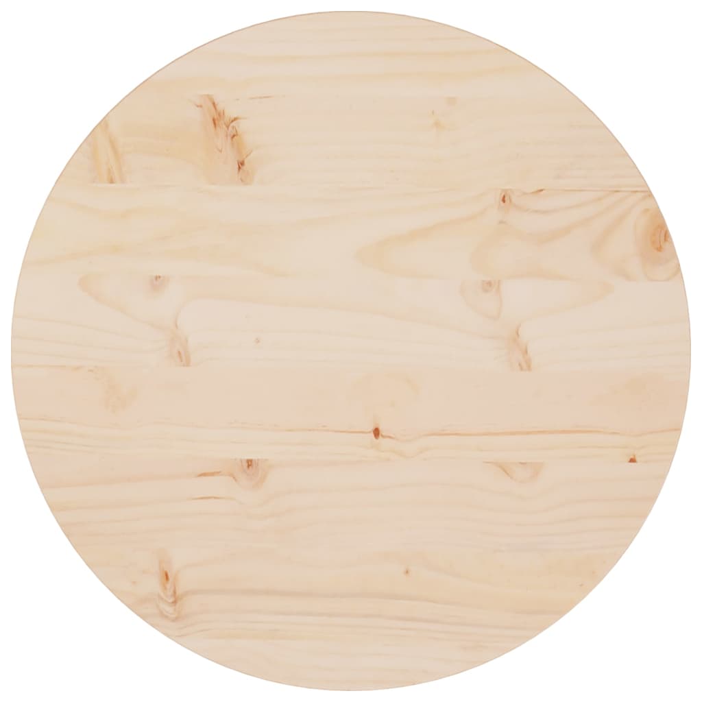 Table Top Ã ̃50x2.5 cm Solid Wood Pine