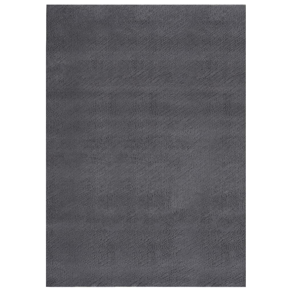 Washable Rug Soft Shaggy 160x230 cm Anti Slip Anthracite