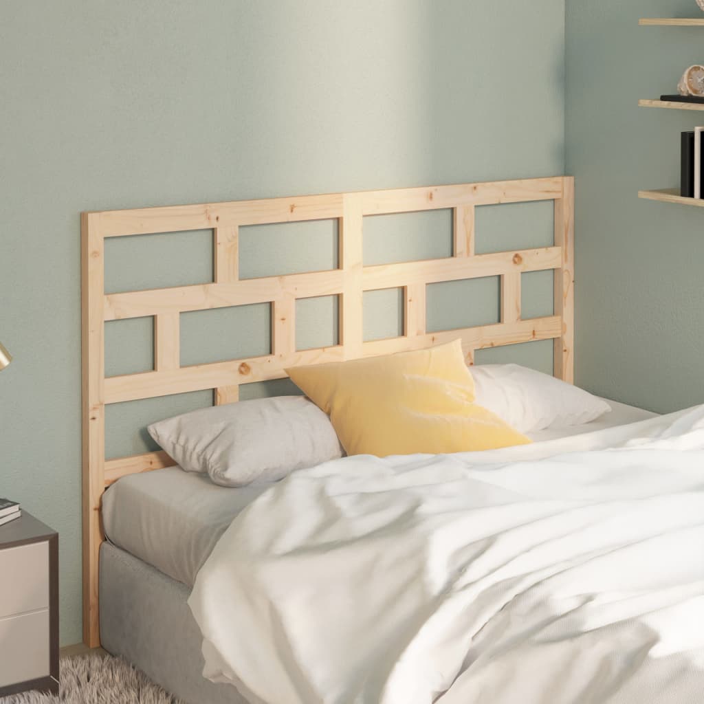 Bed Headboard 146x4x100 cm Solid Wood Pine