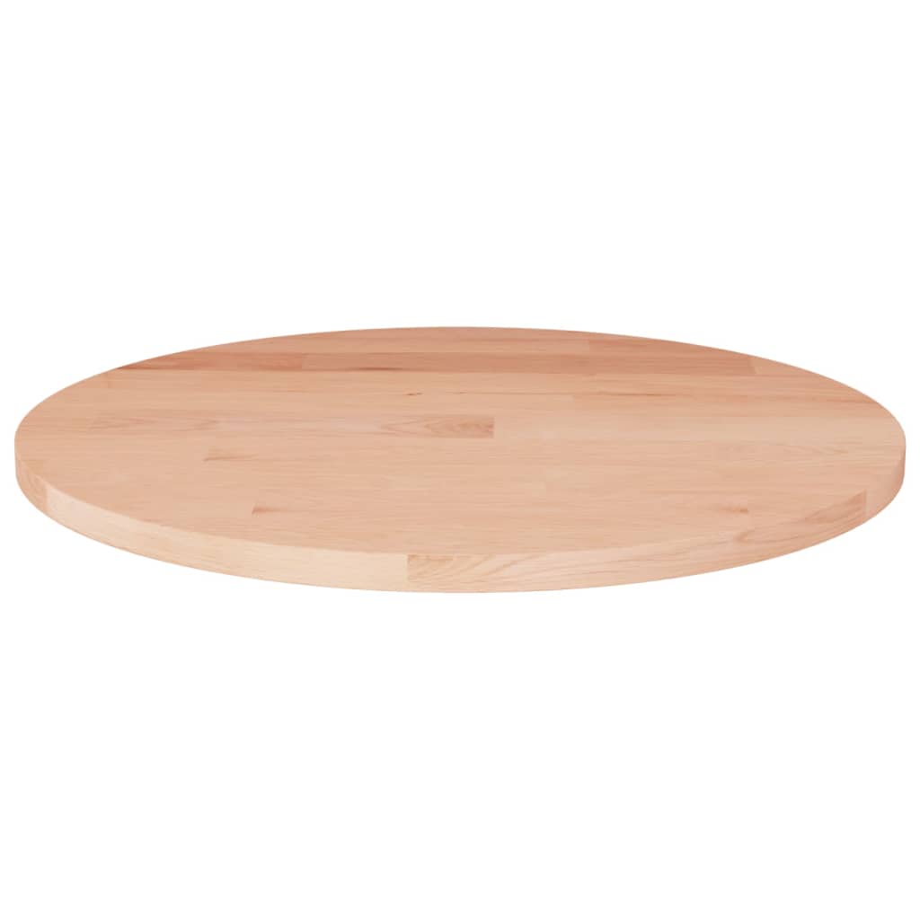 Round Table Top 40x1.5 cm Solid Wood Oak