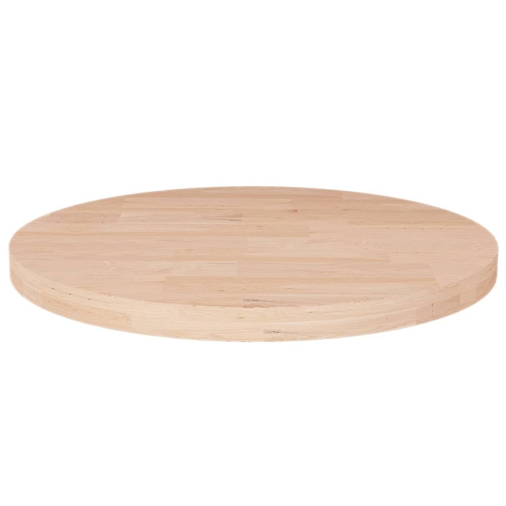 Round Table Top Ã ̃30x2,5 cm Untreated Solid Wood Oak