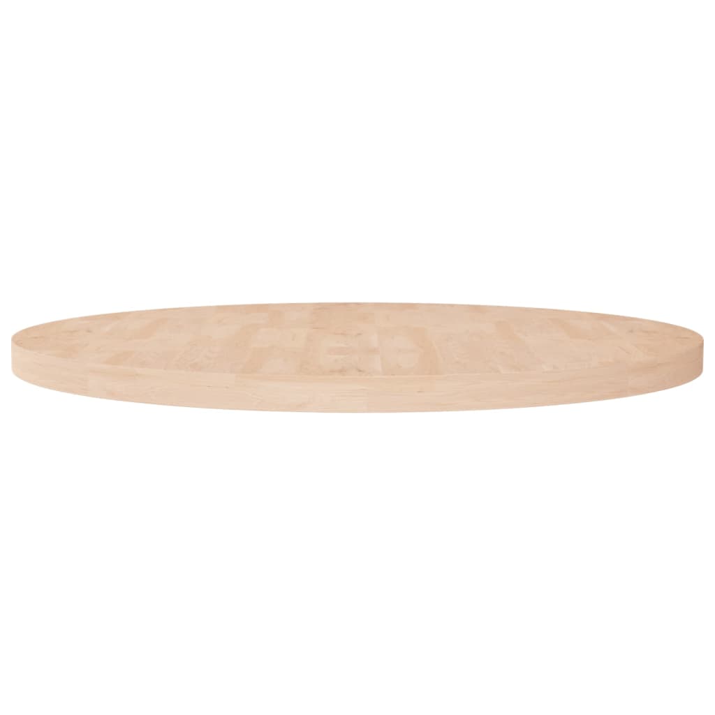 Round Table Top 90x4cm Untreated Solid Wood Oak