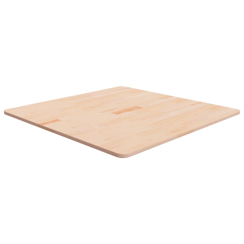 Square Table Top 80x80x1.5cm Untreated Solid Wood Oak