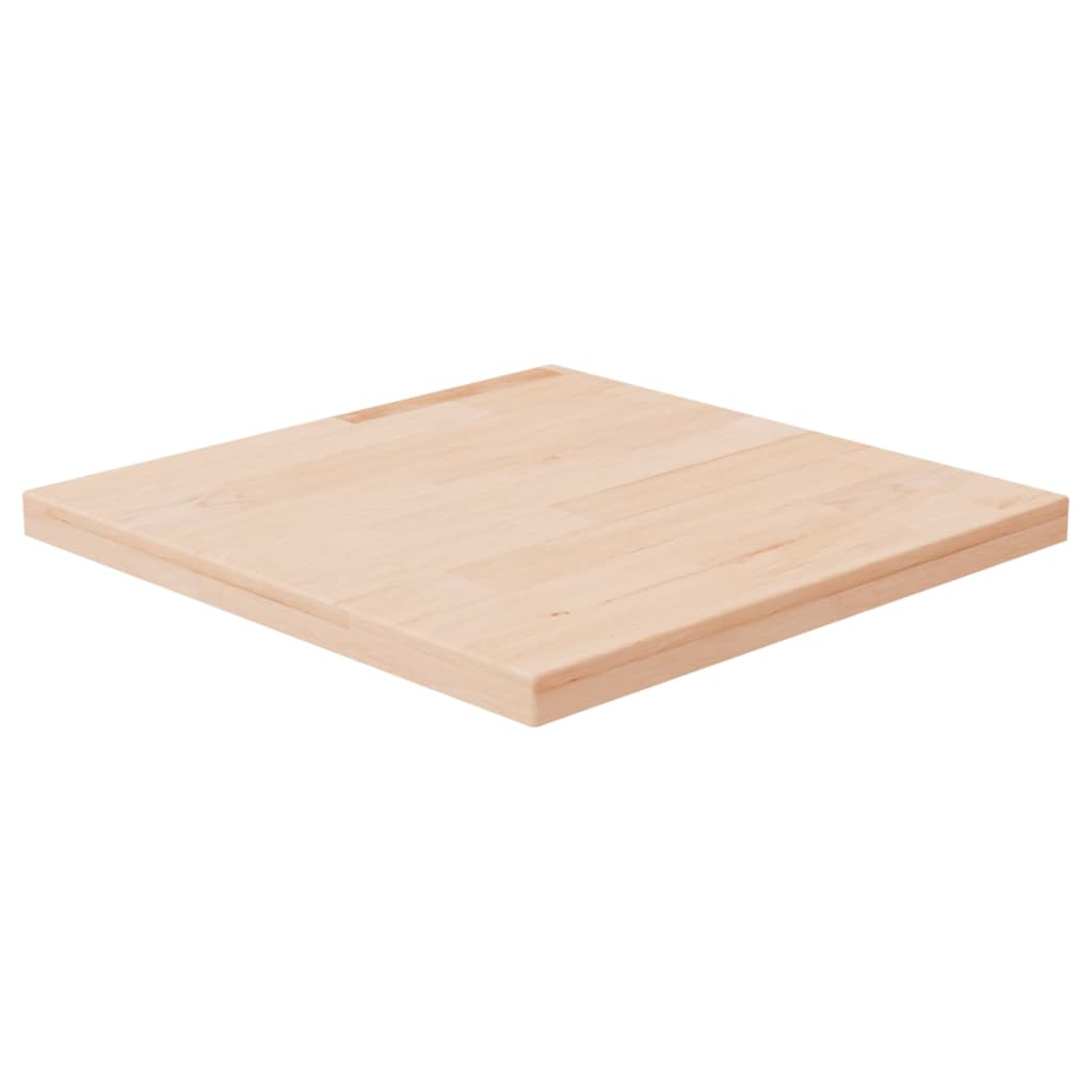Square Table Top 40x40x2.5 cm Untreated Solid Wood Oak