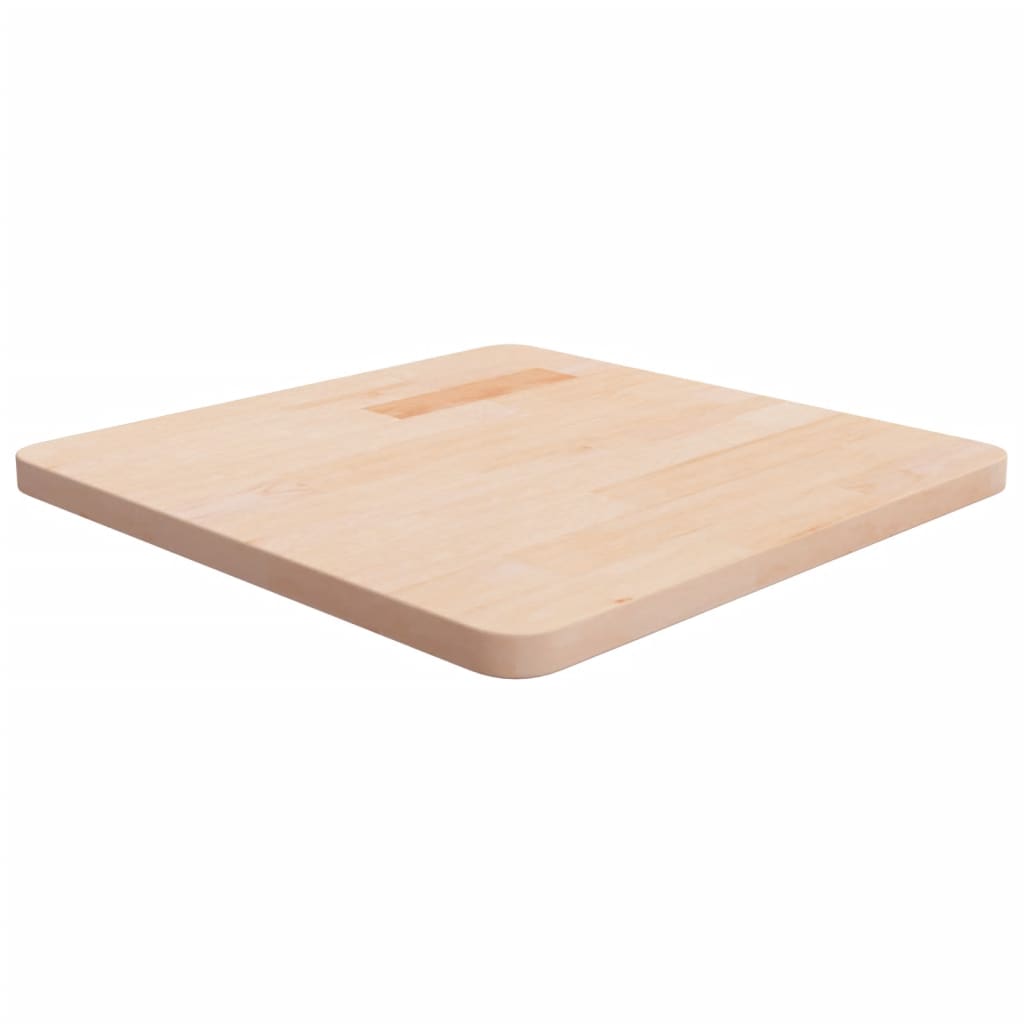 Square Table Top 50x50x2.5cm Untreated Solid Wood Oak