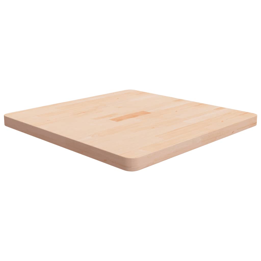 Square Table Top 70x70x4cm Untreated Solid Wood Oak