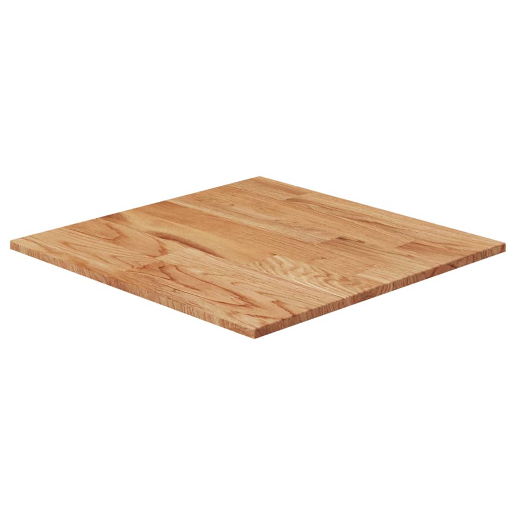 Square Table Top Light Brown 50x50x1.5cm Treated Solid Wood Oak