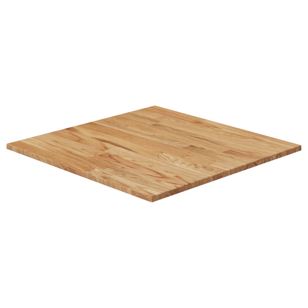 Square Table Top Light Brown 70x70x1.5cm Treated Solid Wood Oak