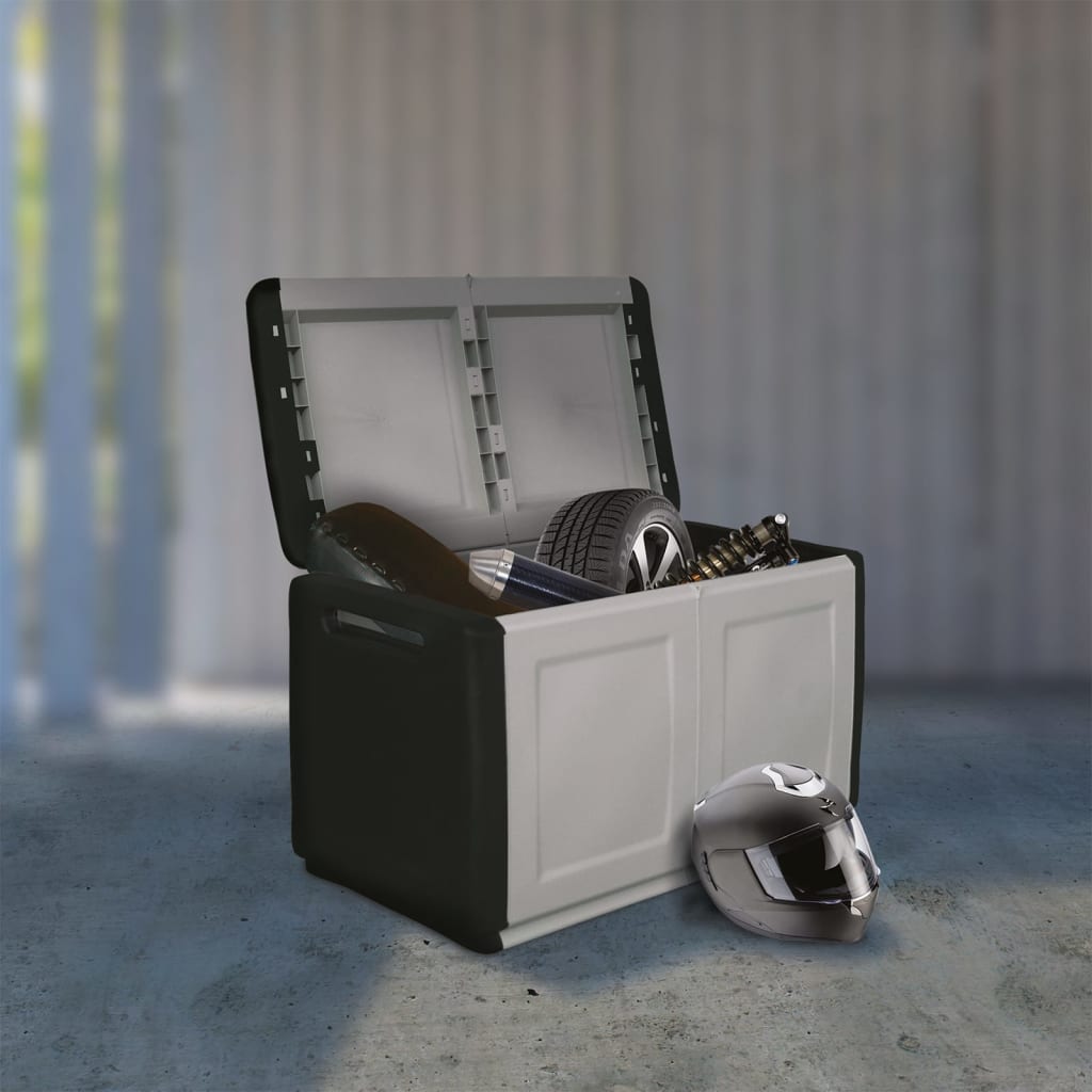 Garden Storage Box 96x53x57 cm 230 L Dark Grey and Black