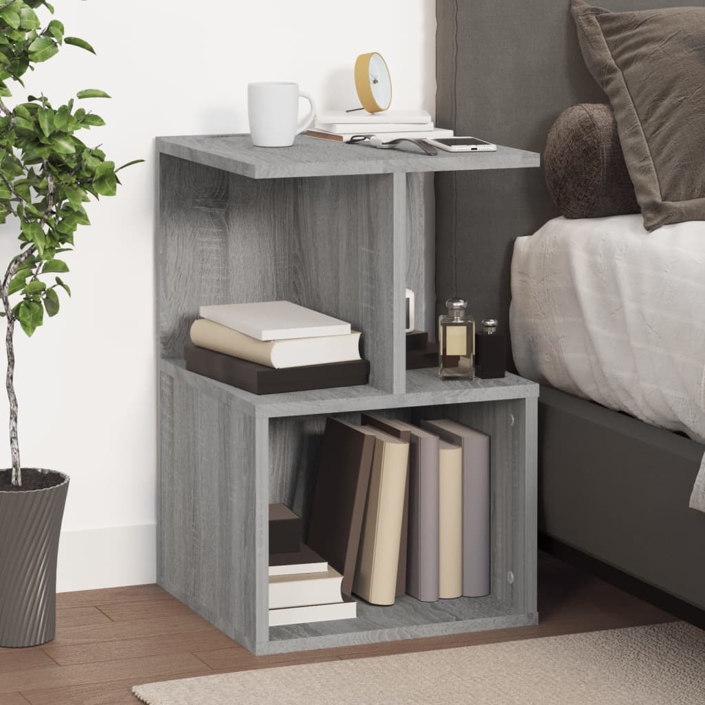 Bedside Table - MARLOWE Nightstand Grey Sonoma 35cm