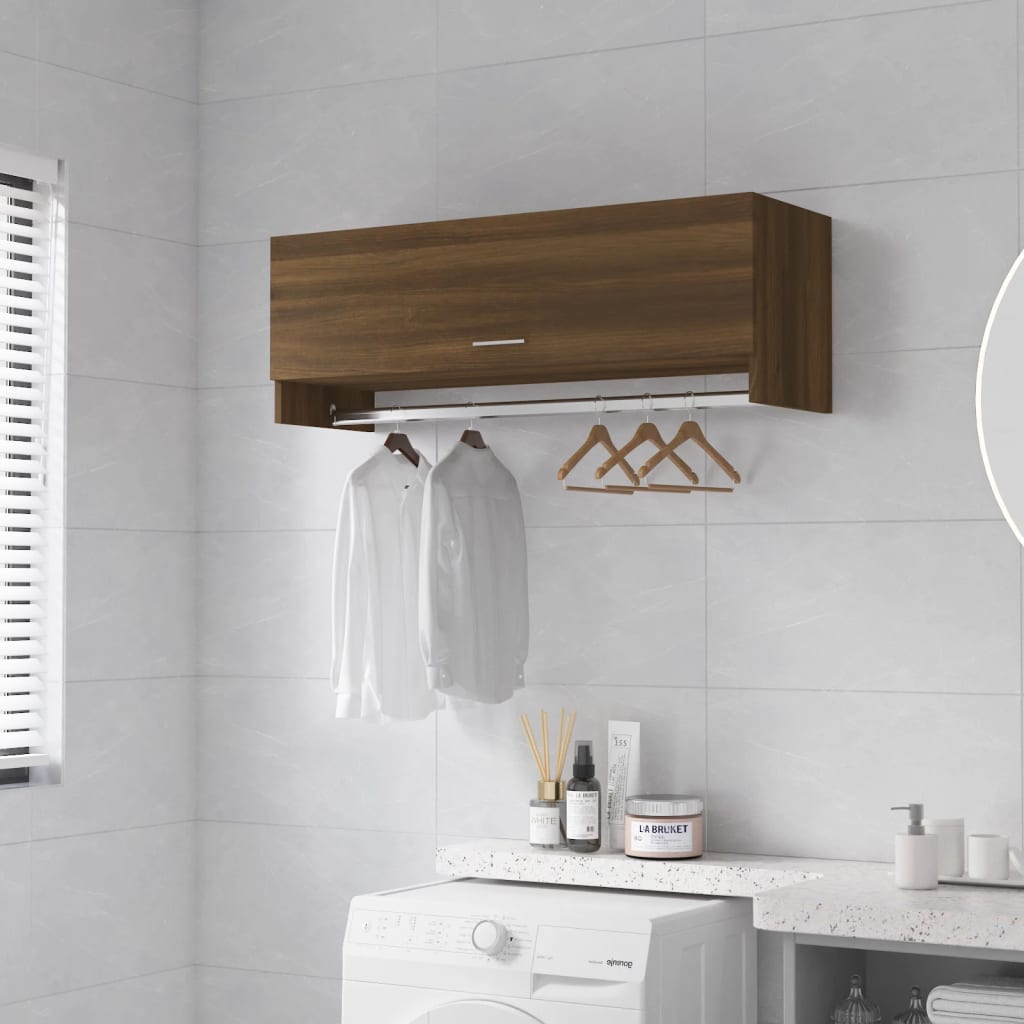 Wardrobe Brown Oak 100x32.5x35cm Engineered Wood