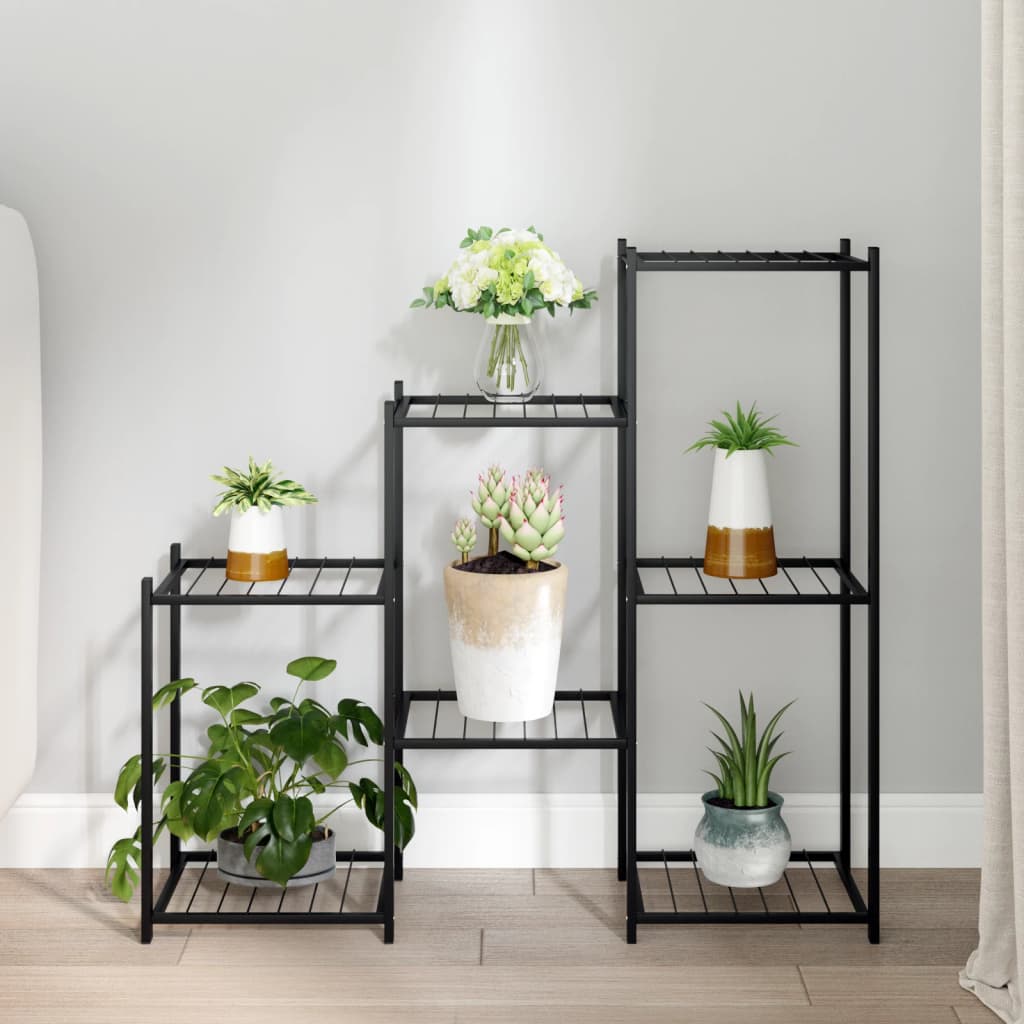 Flower Stand 83x25x80 cm Black Iron