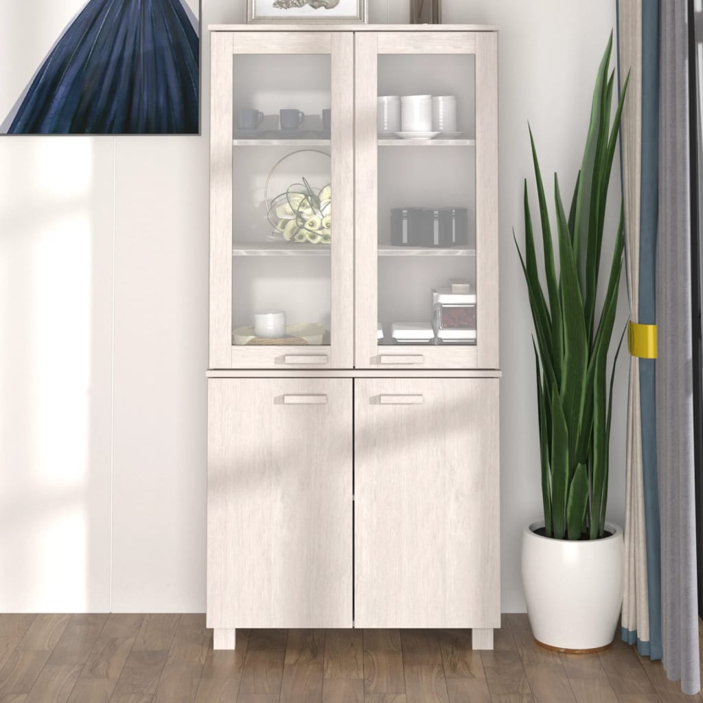 Highboard HAMAR Solid Wood Pine White