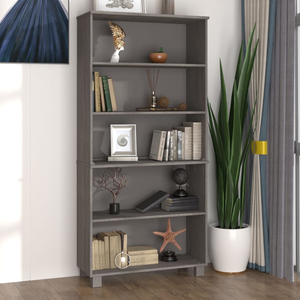 Highboard HAMAR Solid Wood Pine Light Grey