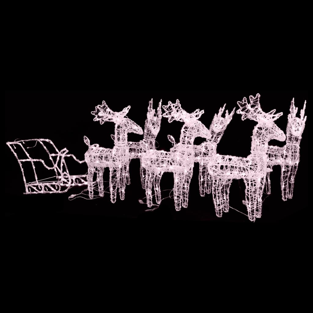 Roche Reindeers Sleigh Decoration 320 LEDs Acrylic