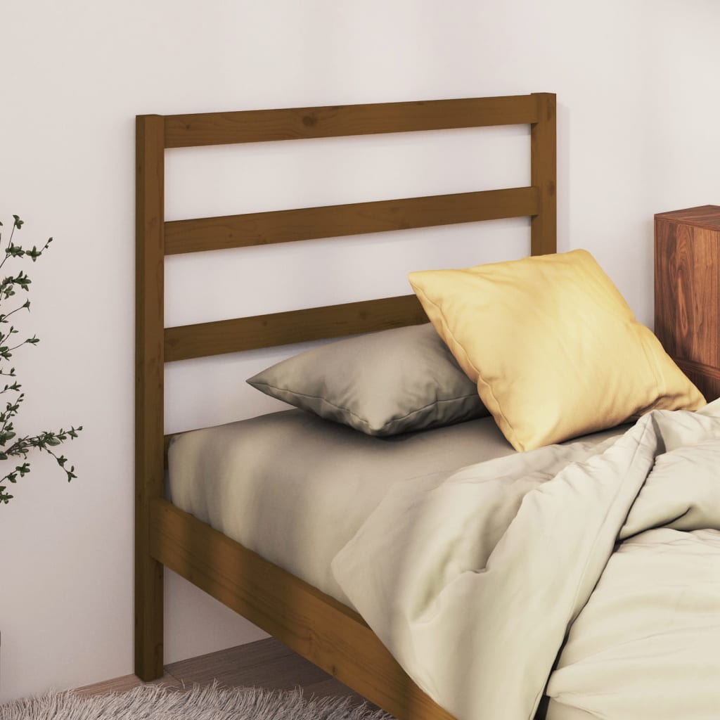 Bed Headboard Honey Brown 81x4x100cm Solid Wood Pine