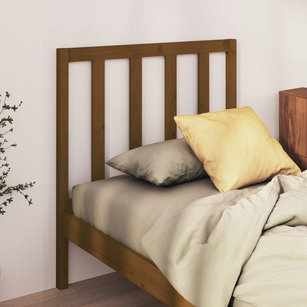 Bed Headboard Honey Brown 81x4x100 cm Solid Wood Pine