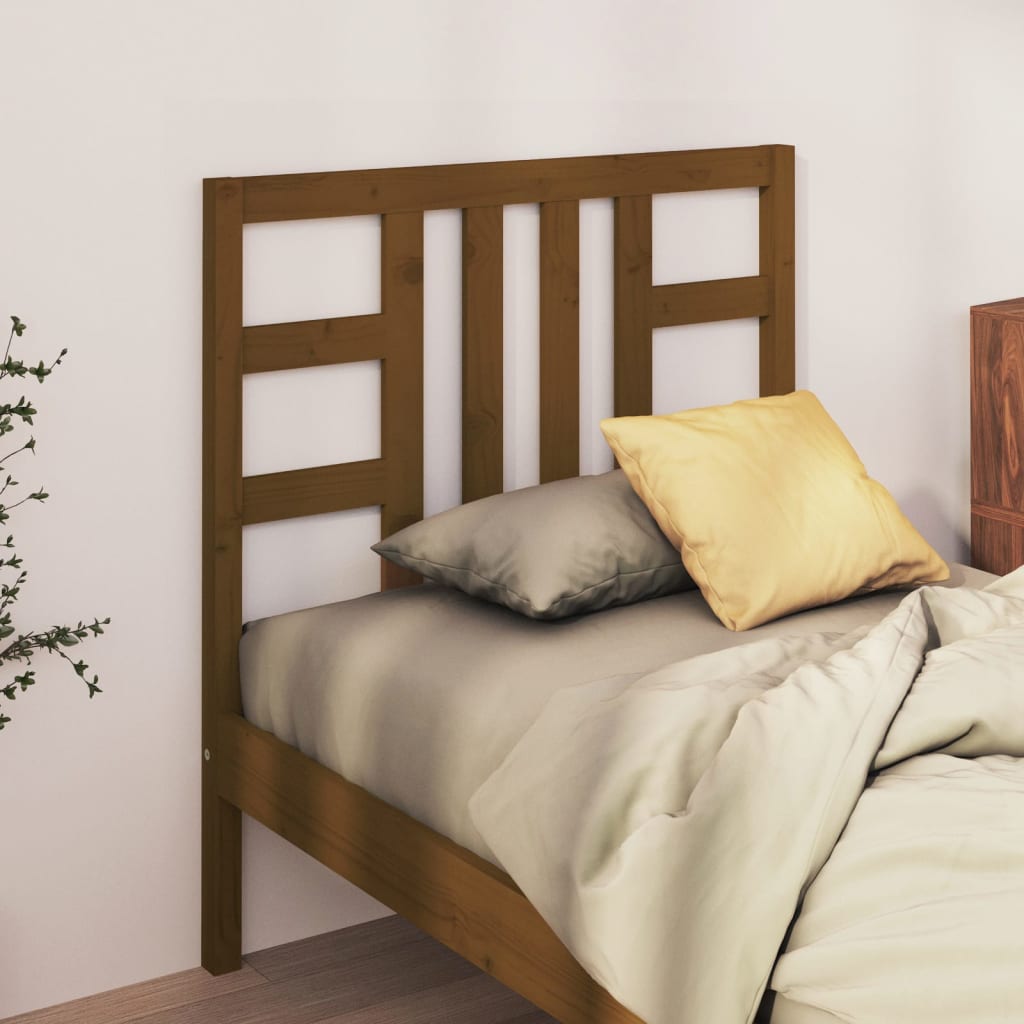 Bed Headboard Honey Brown 106x4x100 cm Solid Wood Pine