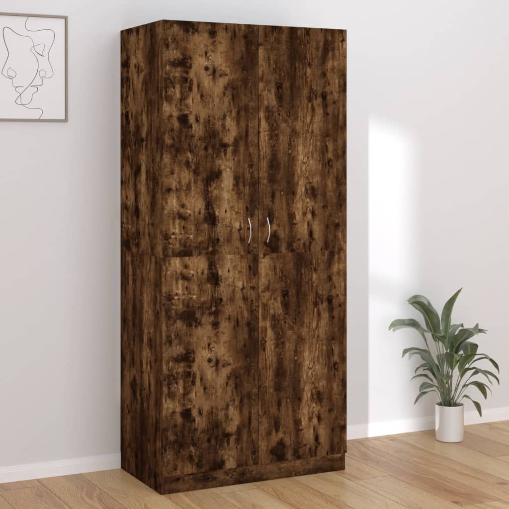 PECS 2 Door Wardrobe Smoked Oak - 90cm