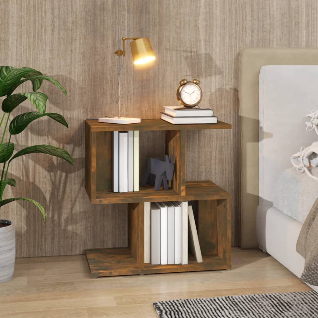 Bedside Table - CLEVELAND Nightstand Smoked Oak 50cm