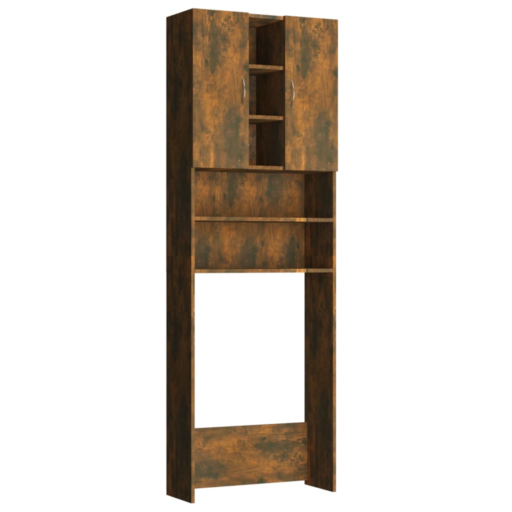 Washing Machine Cabinet Smoked Oak 64x25.5x190 cm