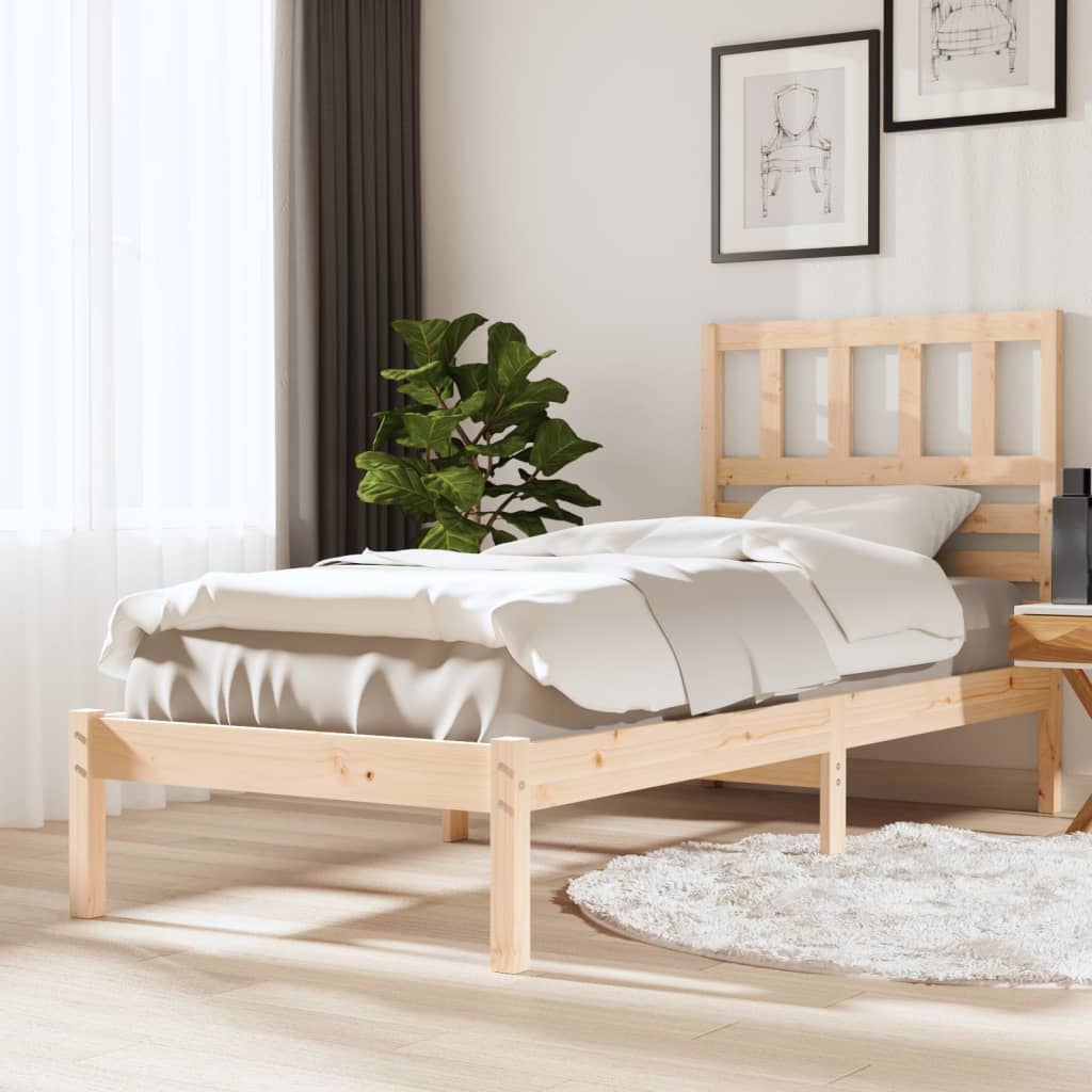 Bed Frame Solid Wood Pine 90x200 cm