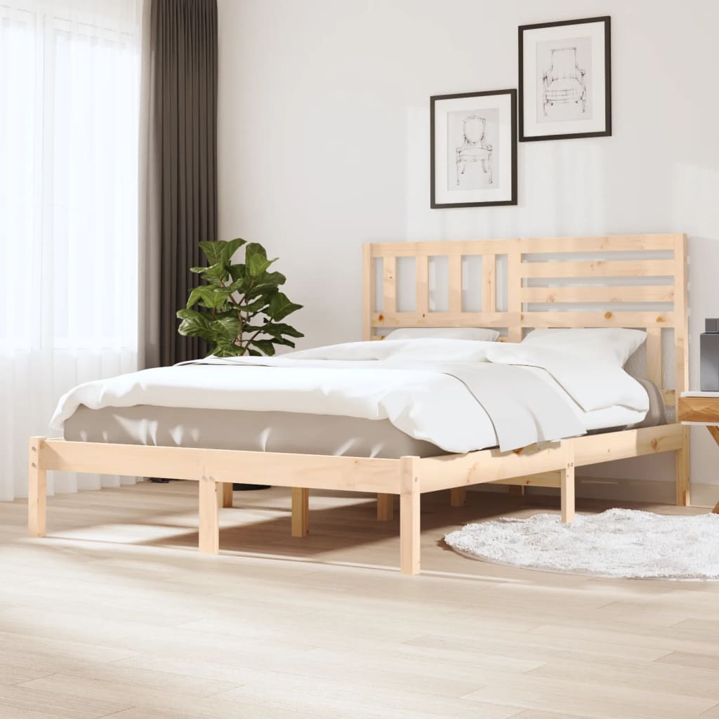 Bed Frame Solid Wood Pine 140x200 cm