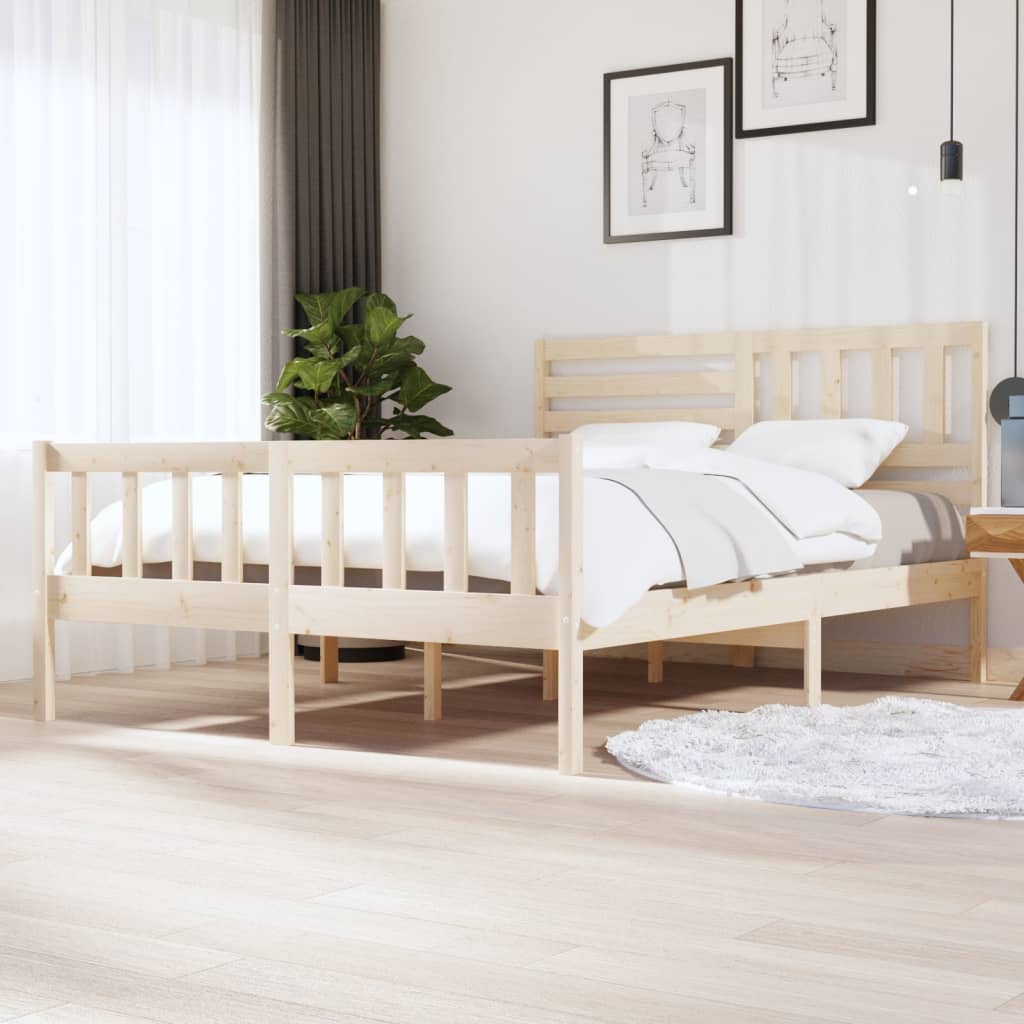 Bed Frame Solid Wood 160x200 cm