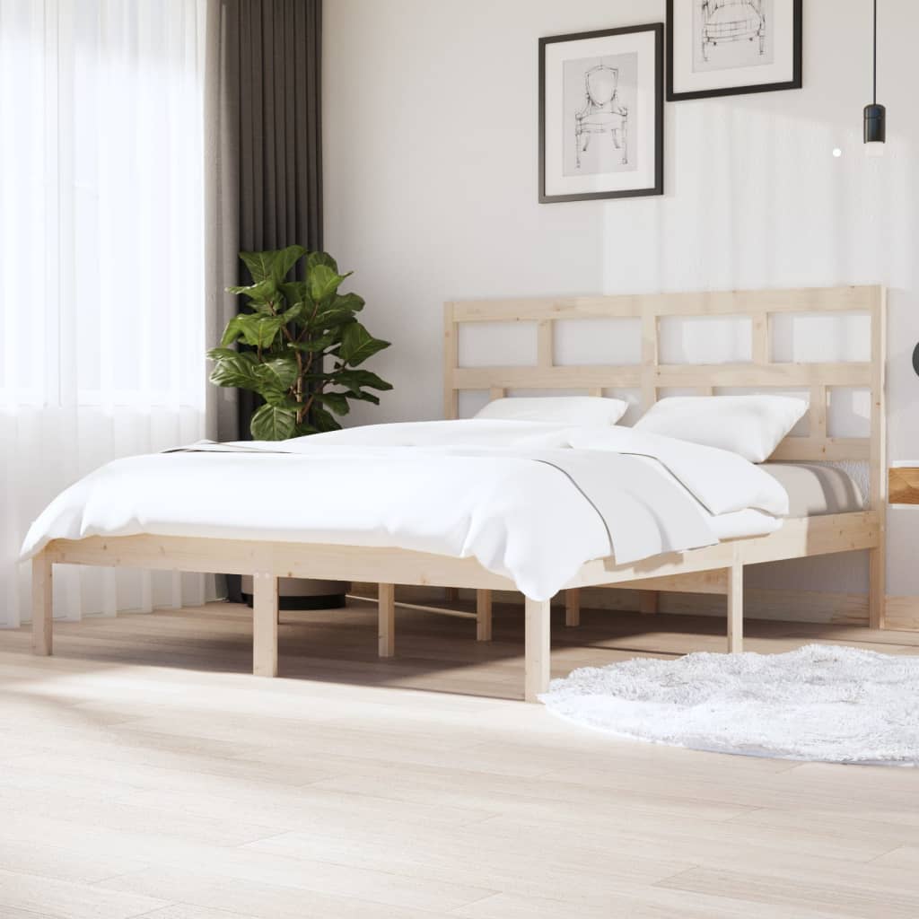 Bed Frame Solid Wood Pine 160x200 cm