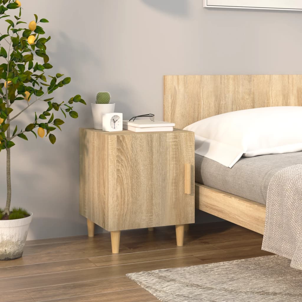 Bedside Cabinet Sonoma Oak Engineered Wood