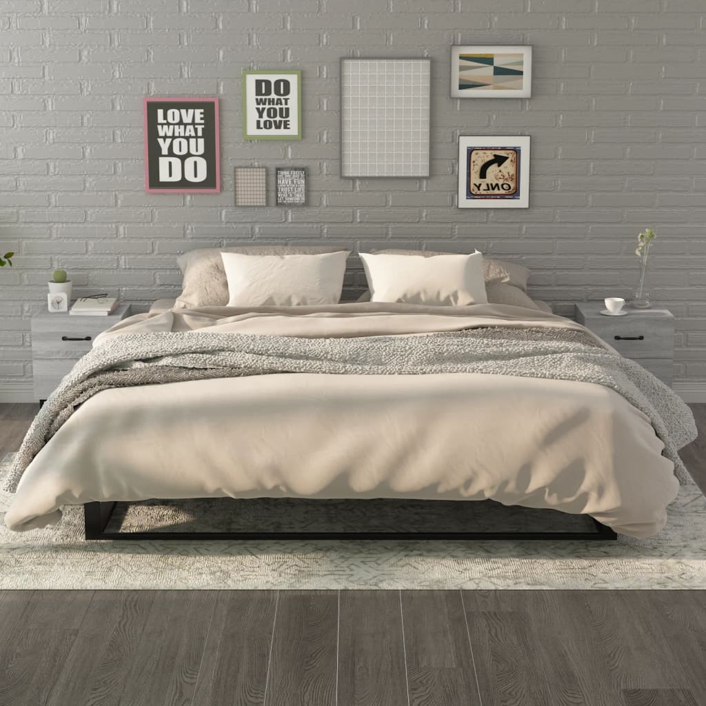 Bedside Cabinets 2 Pieces Grey Sonoma 40x35x47.5 cm