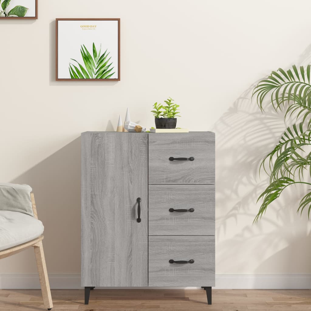 Sideboard Grey Sonoma 69.5x34x90 cm Engineered Wood