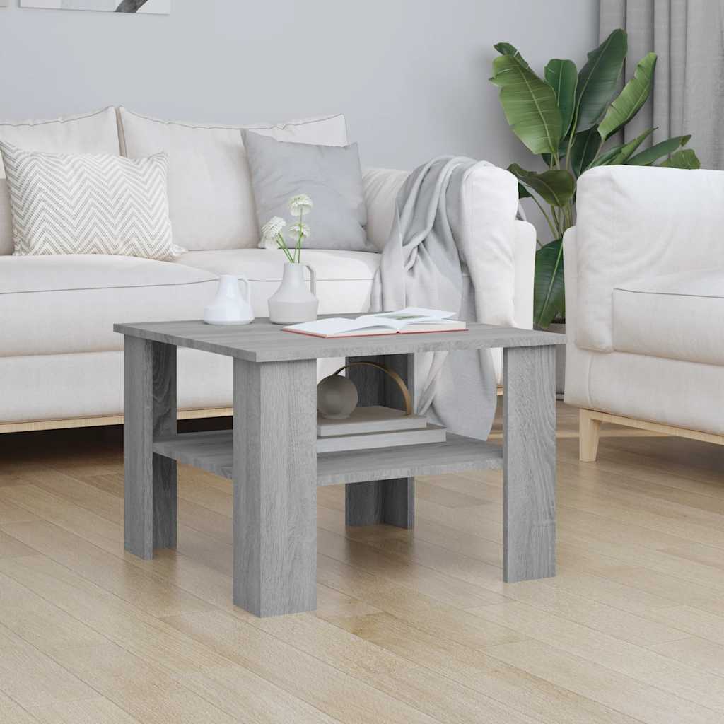 Coffee Table Grey Sonoma 60x60x42cm Engineered Wood