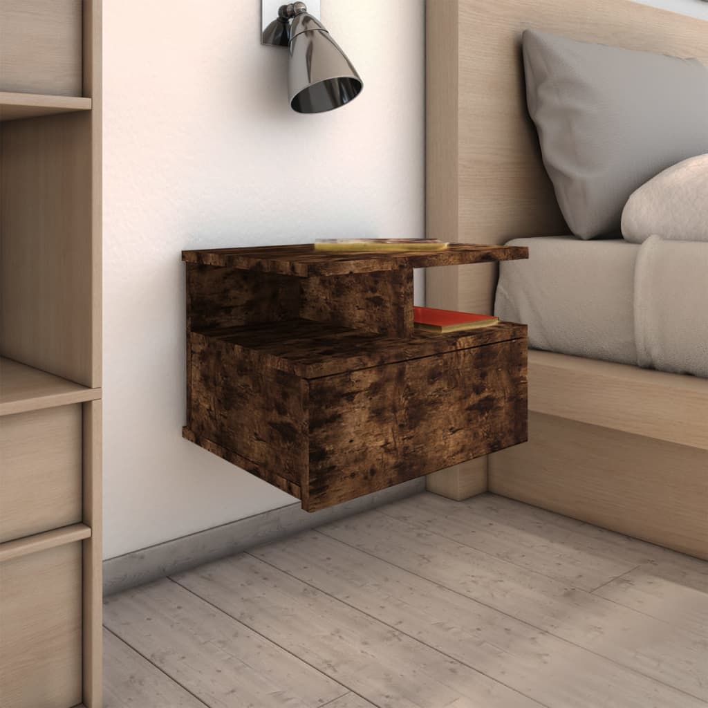 Bedside Table - SPARKS Nightstand Smoked Oak 40cm