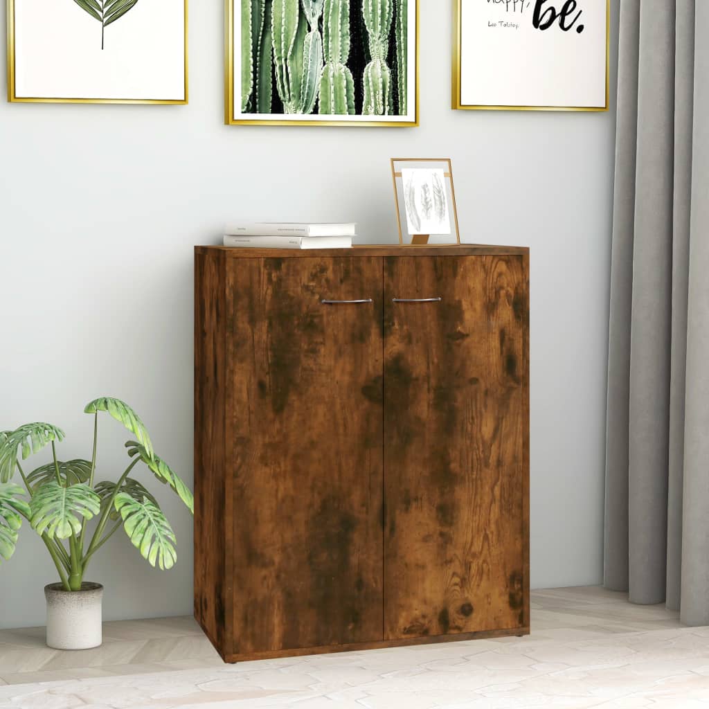 Sideboard Smoked Oak 60x30x75 cm Engineered Wood