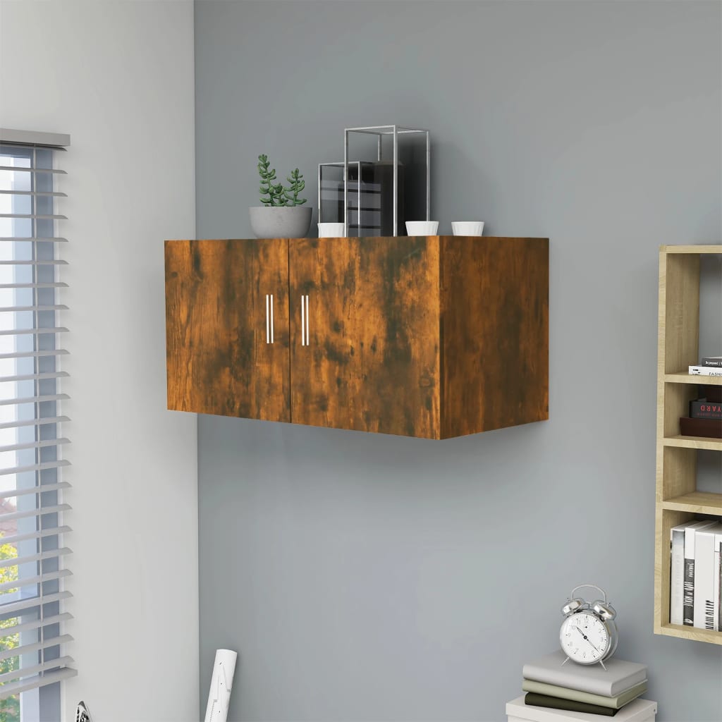 Wall Mounted Cabinet Smoked Oak 80x39x40 cm Engineered Wood