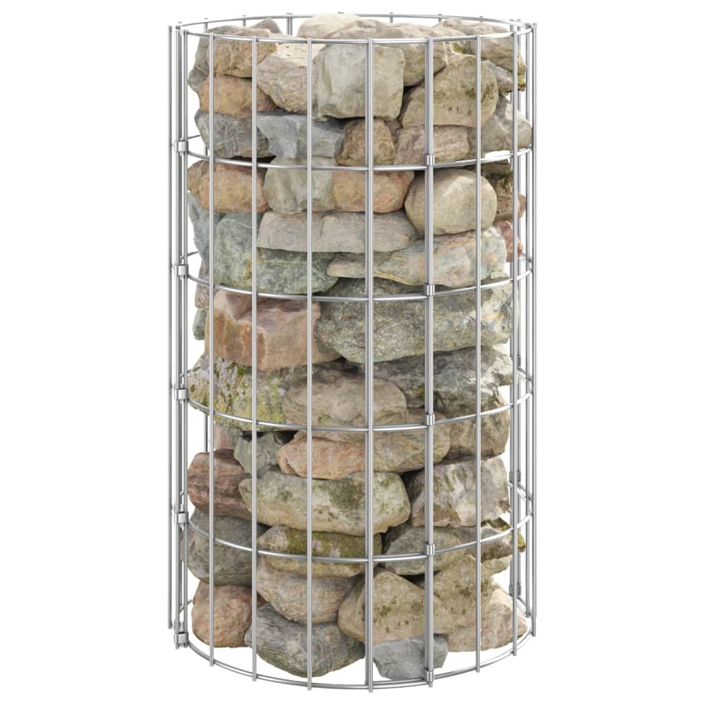 Circular Gabion Pole Galvanised Steel Ã ̃30x50 cm