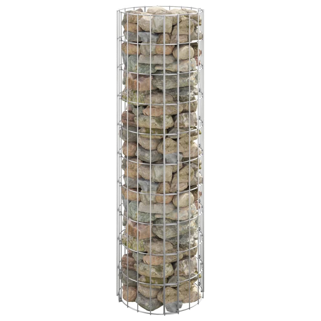 Circular Gabion Pole Galvanised Steel Ã ̃30x100 cm