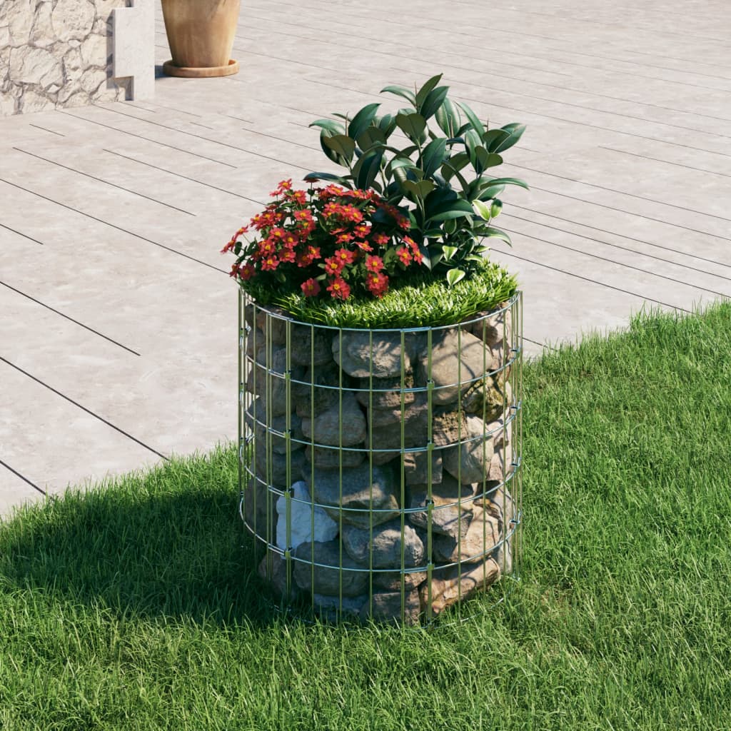 Circular Gabion Pole Galvanised Steel Ã ̃50x50 cm