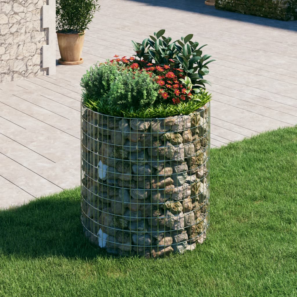 Circular Gabion Pole Galvanised Steel Ã ̃100x100 cm