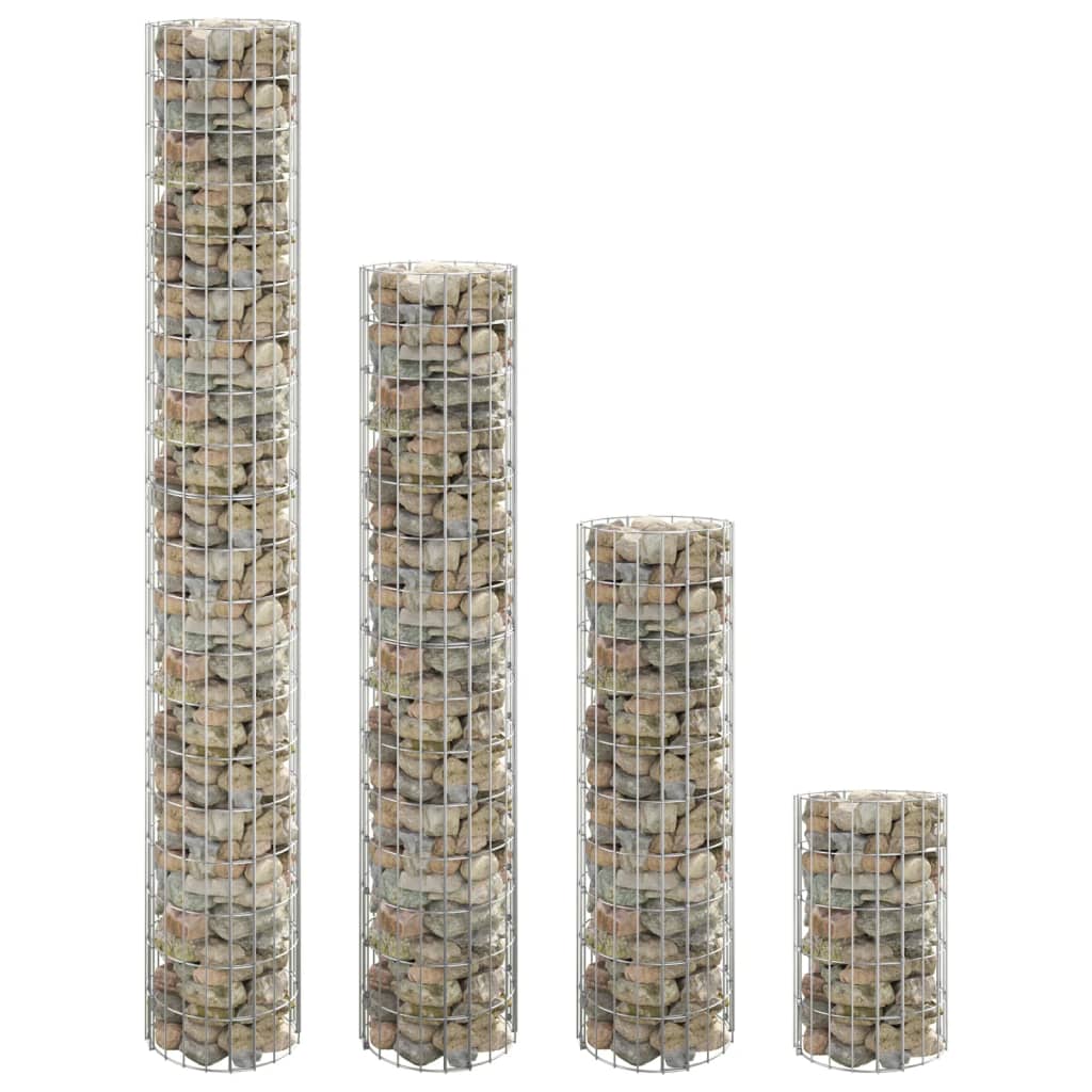 Circular Gabion Raised Beds 4 pcs Ã ̃30x50/100/150/200 cm