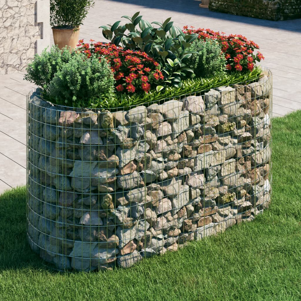 Gabion Raised Bed Galvanised Iron 200x100x100 cm